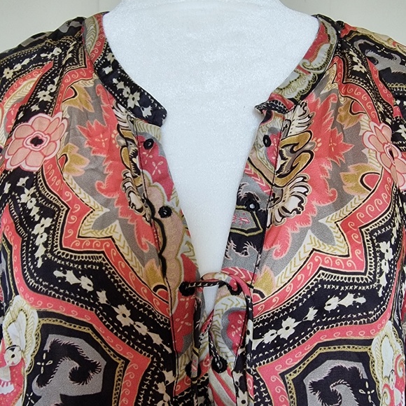 Odd Molly Sz 1 (Small) Dress Paisley Blouse Tunic - Picture 4 of 9